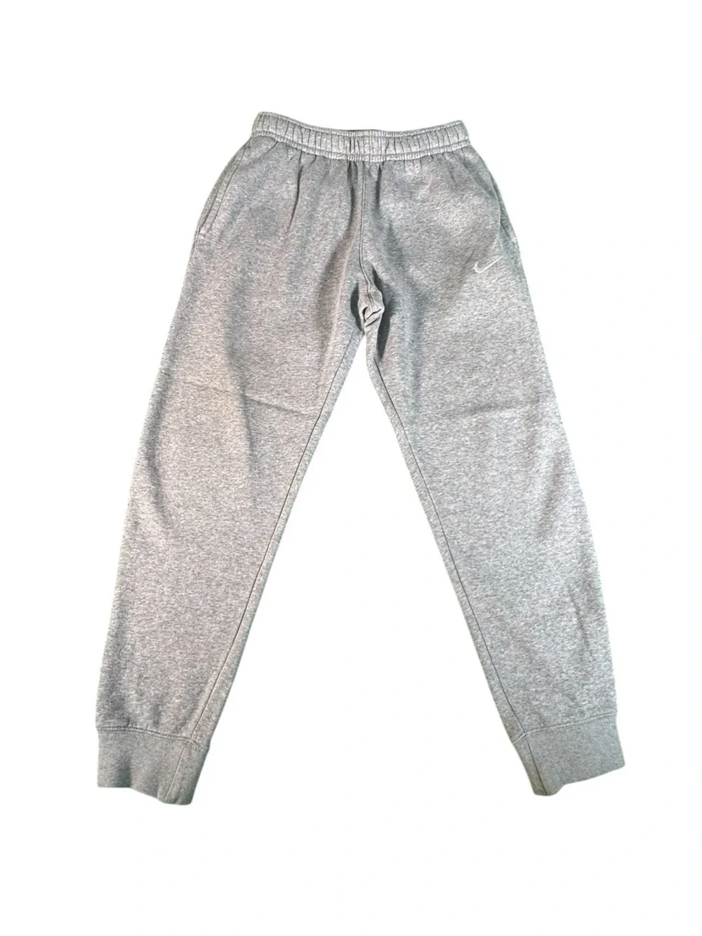 Nike Sweatpants Mens Small Gray Fleece Joggers Swoosh Lounge Athletic